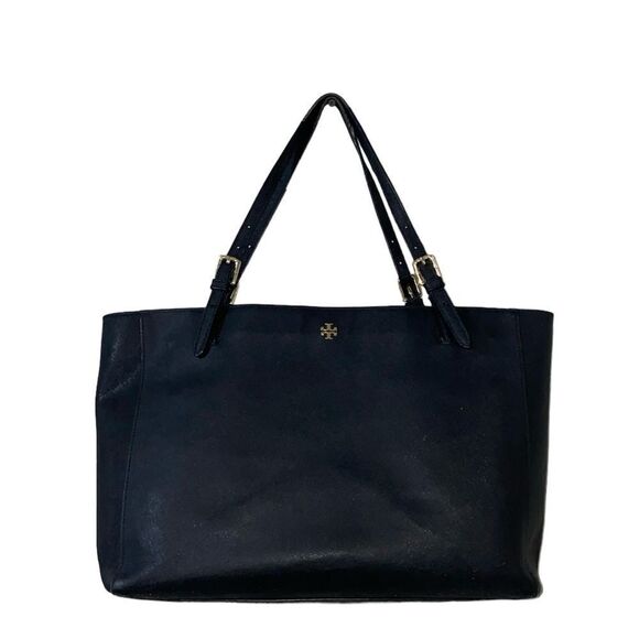 Tory Burch black saffiano Leather Robinson Tote - Picture 1 of 14